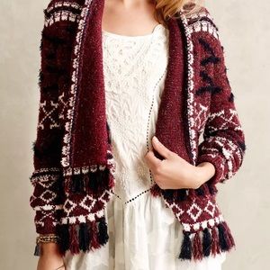 Moth (Anthropologie brand) Fringed Veras Cardigan